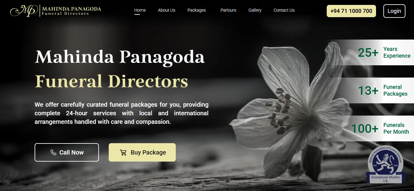 Mahinda Panagoda Funeral Service slide 1
